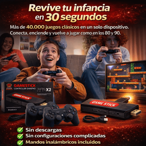 GameStick® 4K (+34.000 juegos de 35 Consolas)